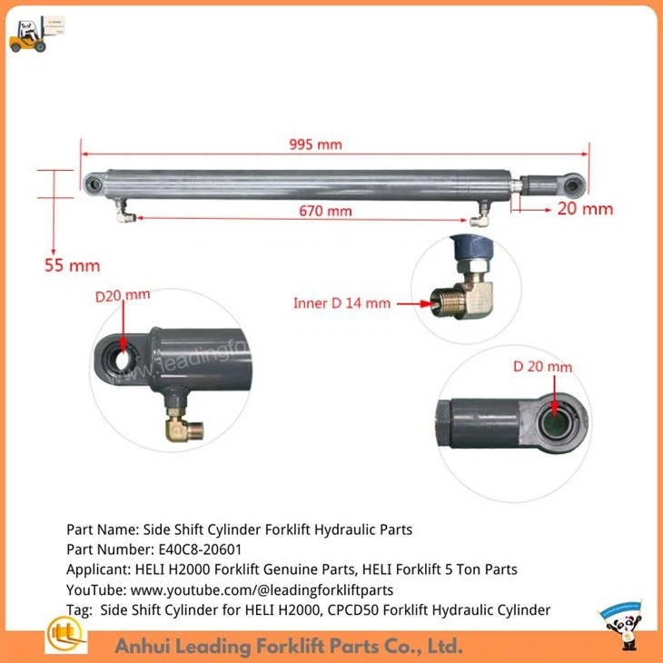 Side Shift Cylinder Forklift Hydraulic Parts